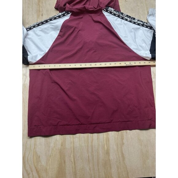Victoria's Secret PINK Campus Anorak Sequin Jacket M L Dog Logo Y2K Burgundy - Picture 10 of 12